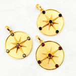 Load image into Gallery viewer, Buy Now Sterling Silver Round Star Pendant with Gemstone