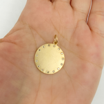 Load image into Gallery viewer, 14K Solid Gold with Diamonds Circle Shape Charm. GDP81