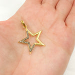 Load image into Gallery viewer, Diamond Sterling Silver Star Pendant