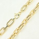 Load image into Gallery viewer, 14k Solid Yellow Hollow Gold Smooth and Flat Oval Link Chain