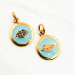 Load image into Gallery viewer, Shop Sterling Silver Round Lips Enamel Charms