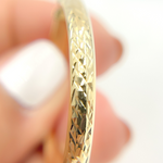Load image into Gallery viewer, GER160. 14K Solid Gold Hollow Diamond Cut Hollow Hoop Earrings