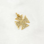 Load image into Gallery viewer, DC016. Diamond Sterling Silver Cross Charm