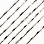 Load image into Gallery viewer, Buy Oxidized Sterling Silver Round Box Chain