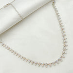 Load image into Gallery viewer, NFR70716. 14K Solid White Gold Diamond Drop Necklace