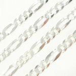 Load image into Gallery viewer, Y85SS. Sterling Silver Flat Figaro Chain