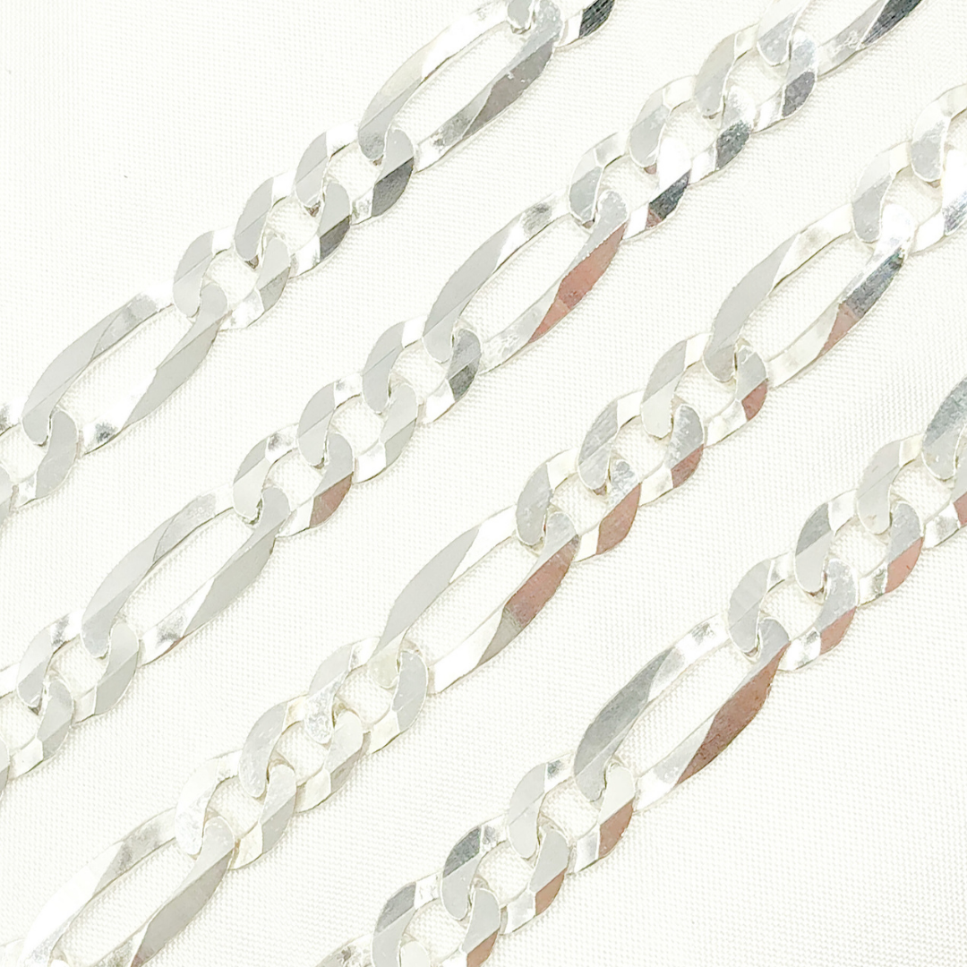 Y85SS. Sterling Silver Flat Figaro Chain
