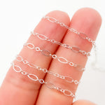 Load image into Gallery viewer, Long and Short Flat Oval Link Chains
