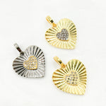 Load image into Gallery viewer, Diamond Sterling Silver Heart Pendant