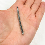 Load image into Gallery viewer, DC182. Diamond Sterling Silver Long Bar Connector