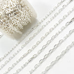 Load image into Gallery viewer, Silver Diamond Cut Oval Link Chain