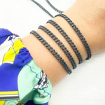 Load image into Gallery viewer, X32BRM. Black Rhodium Matt 925 Sterling Silver Curb Chain