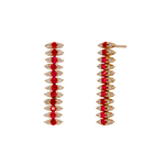 Load image into Gallery viewer, Buy Now 14k Solid Gold Diamonds & Gemstones Dangle Earrings
