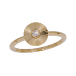 Load image into Gallery viewer, 14K Solid Gold Diamond Circle Ring