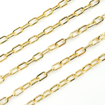 Load image into Gallery viewer, V137GP. Gold Plated 925 Sterling Silver Round Paperclip Chain