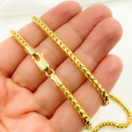 Load image into Gallery viewer, 14k Solid Yellow Gold Wheat Chain