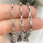 Load image into Gallery viewer, 642506OX. Oxidized Sterling Silver Flat Box Chain