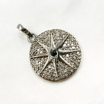 Load image into Gallery viewer, DP601. Diamond Silver Star Pendant with Gemstone