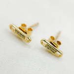 Load image into Gallery viewer, EFA54272. 14K Solid Yellow Gold Diamond Stud Earring