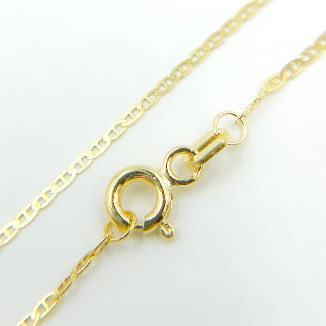 Solid Gold Flat Marina Necklace