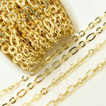 Load image into Gallery viewer, Gold Plated 925 Sterling Silver Short & Long Flat Oval Link Chain
