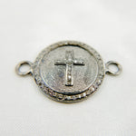 Load image into Gallery viewer, DC548. Diamond Sterling Silver Cross Connector