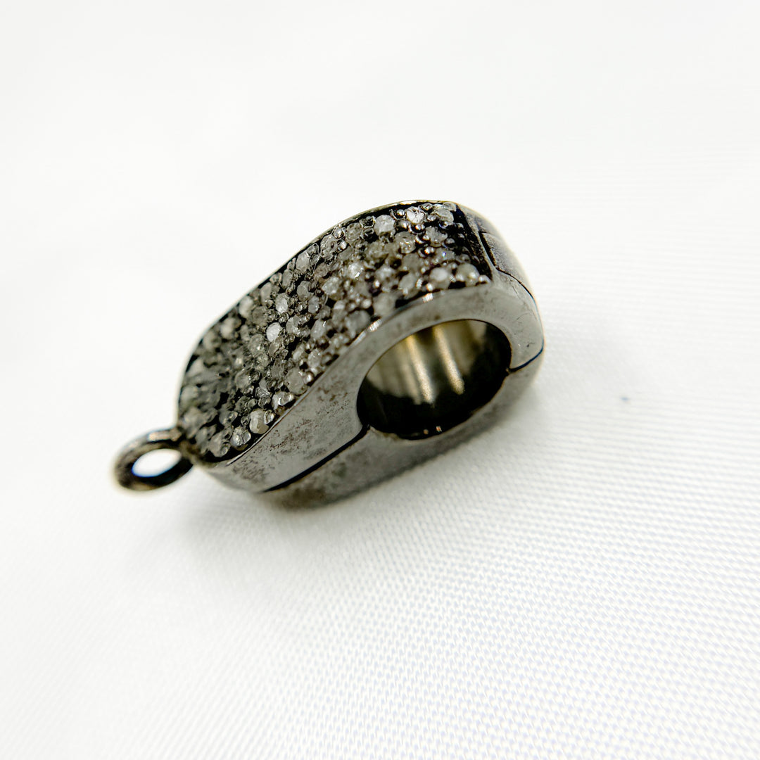 DC667. Diamond & Sterling Silver Magnetic Bail Clasp