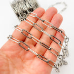 Load image into Gallery viewer, Silver Diamond Cut Paperclip Chain