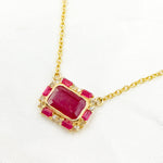 Load image into Gallery viewer, GDP588. 14K Solid Gold Diamond and Gemstone Necklace