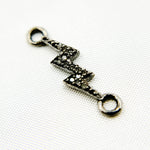 Load image into Gallery viewer, DC210. Diamond Sterling Silver Lightning Bolt Connector