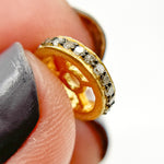 Load image into Gallery viewer, DC806. Diamond & Sterling Silver Spacer Bead