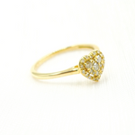 Load image into Gallery viewer, 14K Solid Gold Diamond Heart Ring.