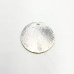 Load image into Gallery viewer, Buy Sterling Silver Brushed Round Flat Disc Charm with a Single Hole