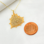Load image into Gallery viewer, 14K Solid Gold Diamond Heart Charm. GDP342