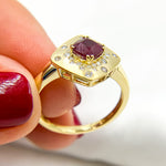 Load image into Gallery viewer, 14K Solid Gold Diamond and Gemstone Ring.