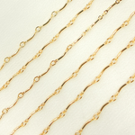Load image into Gallery viewer, 947GF. 14K Gold Filled Curved Bar Link Chain
