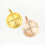Load image into Gallery viewer, DP030. Diamond Sterling Silver Round Cross Pendant