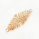 Load image into Gallery viewer, DC966. Diamond Sterling Silver Leaf Shape Connector