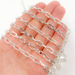 Load image into Gallery viewer, Sterling Silver Flat Paperclip Chain