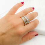 Load image into Gallery viewer, 14K Solid Gold Diamond Baguette Band Ring