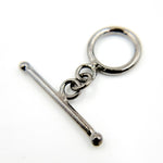 Load image into Gallery viewer, Black Rhodium Sterling Silver Toggle Clasp