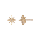 Load image into Gallery viewer, 14K Gold Diamond Star Stud Earrings