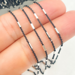 Load image into Gallery viewer, Oxidized 925 Sterling Silver Satellite Tube Chain.
