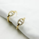 Load image into Gallery viewer, HP402126. 14K Solid Yellow Gold Diamond Hoop Earring