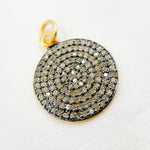 Load image into Gallery viewer, DP020. Diamond & Sterling Silver Round Pendant