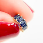 Load image into Gallery viewer, Buy 14K Gold Baguette Shape Natural Gemstone Slider