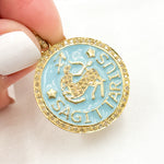 Load image into Gallery viewer, Sterling Silver Sagittarius Zodiac Enamel Pendant