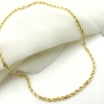 Load image into Gallery viewer, 14K Solid Gold Rope Necklace