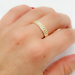 Load image into Gallery viewer, 14K Solid Yellow Gold Diamond Ring.