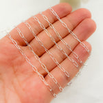 Load image into Gallery viewer, Sterling Silver Paperclip Link Chain